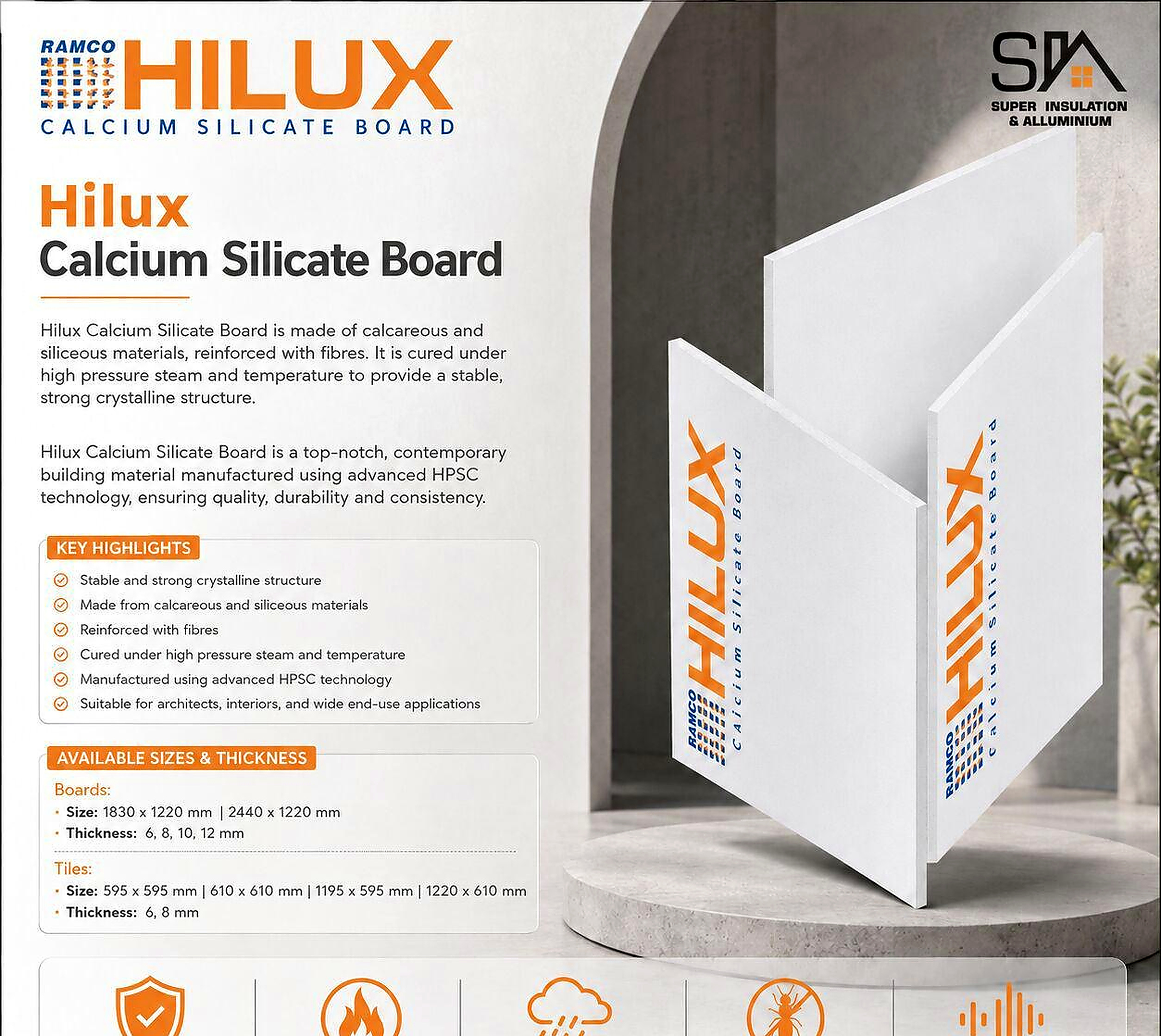 Ramco Hilux Calcium Silicate Board